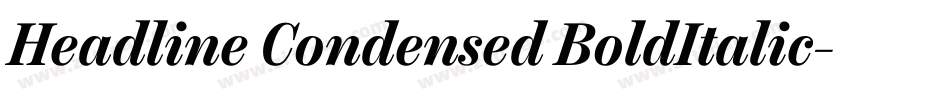 Headline Condensed BoldItalic字体转换